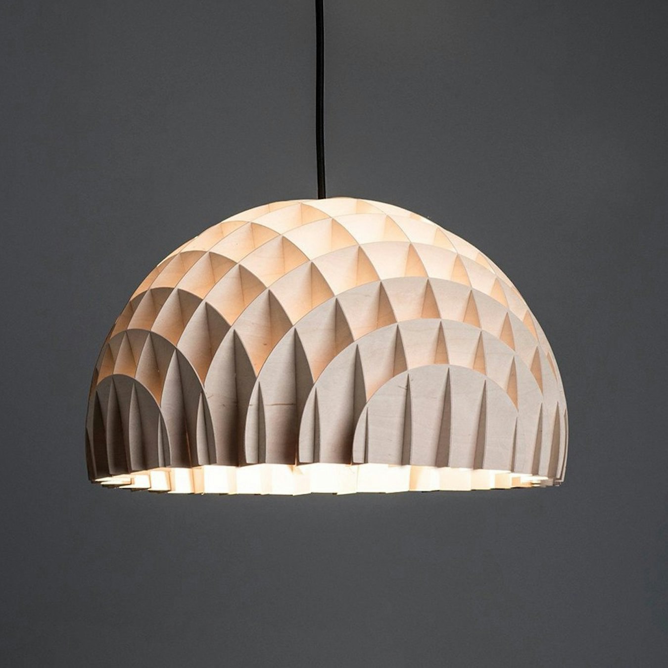 Arc Pendant Light in Plywood by Lawa Design Fy